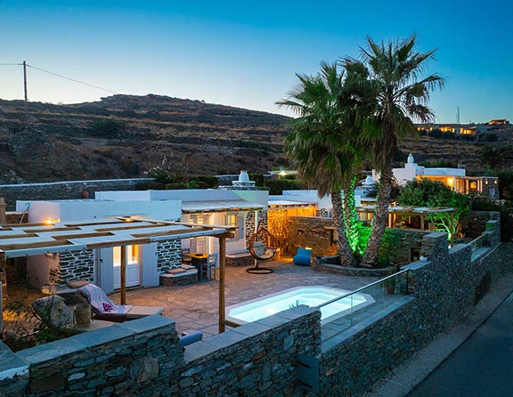 Νυχτερινή φωτογραφία του Efthymia apartments